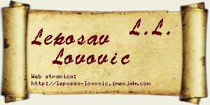 Leposav Lovović vizit kartica